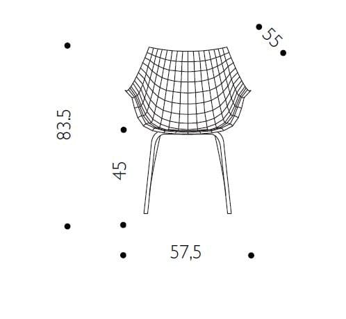 Стул из поликарбоната со стальным основанием Driade солнечные часы ARCH-00136004 - Вид №2