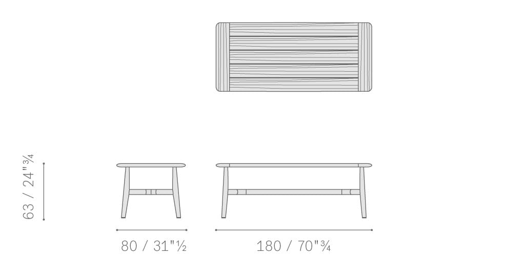 Прямоугольный садовый стол из тикового дерева Poltrona Frau Boundless Living Outdoor Collections ARCH-00090195 - Вид №14