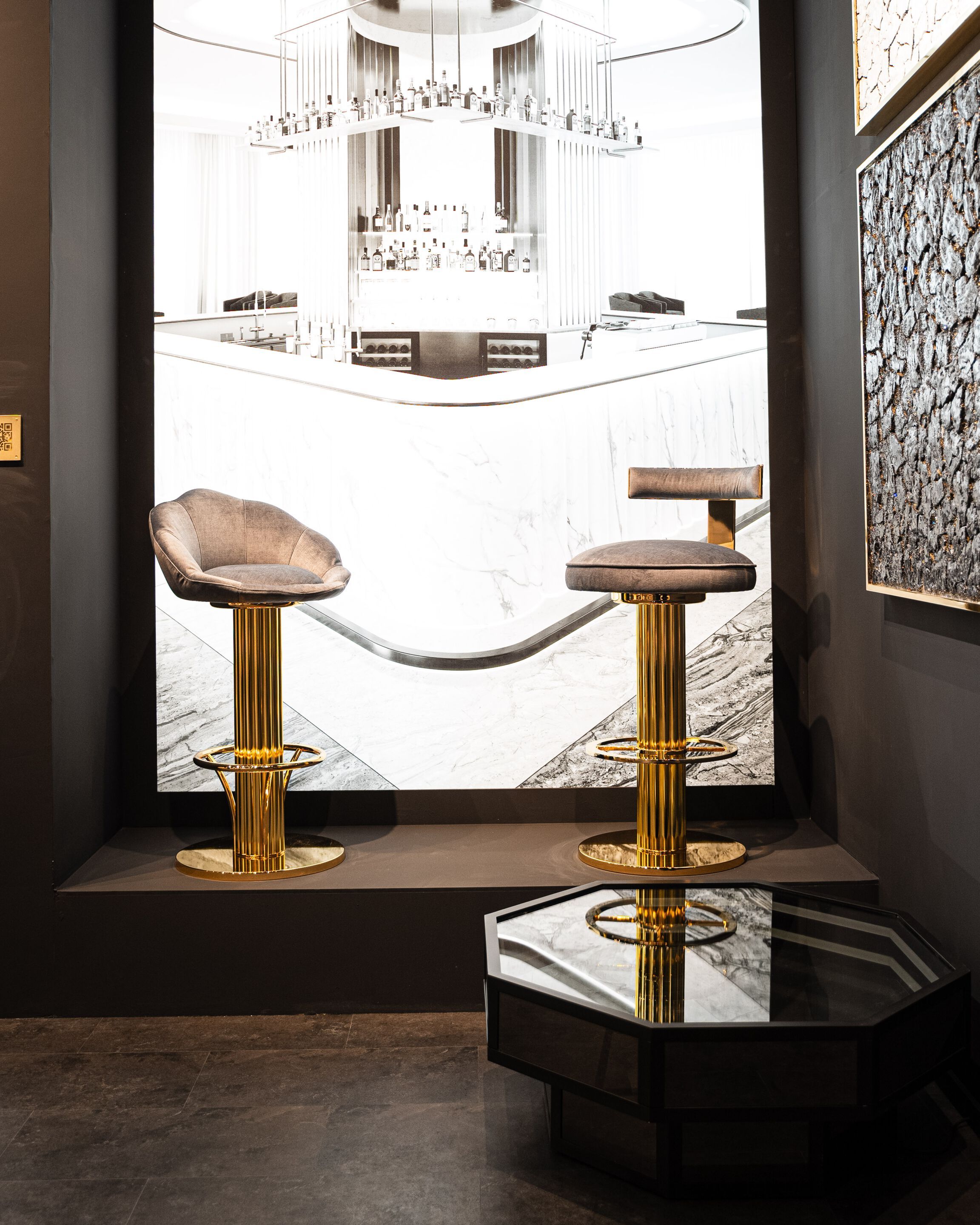 Высокий стул с мягким сиденьем Galbiati Exclusive Interiors ARCH-00024047 - Вид №3