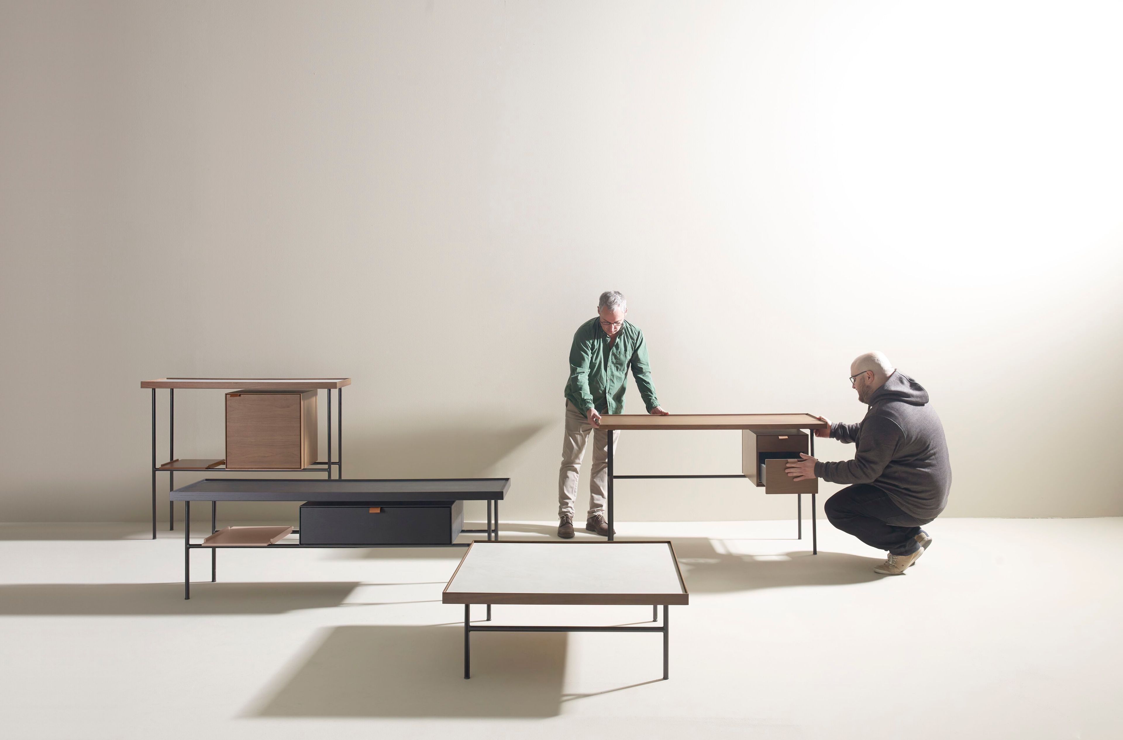 Деревянный и металлический письменный стол с ящиками TREKU Kutxa ARCH-00117060 - Вид №2