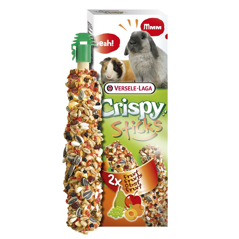 ПР0033919 Лакомство для грызунов Crispy палочки для кроликов и морских свинок с фруктами 2х55г VERSELE-LAGA 