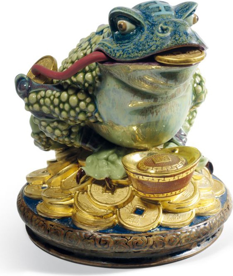 10672305 LLADRO Фигурка Lladro Жаба. Символ изобилия 19x19см, фарфор Фарфор Lladró 