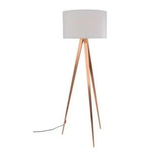 Лампа напольная Tripod Copper, белая