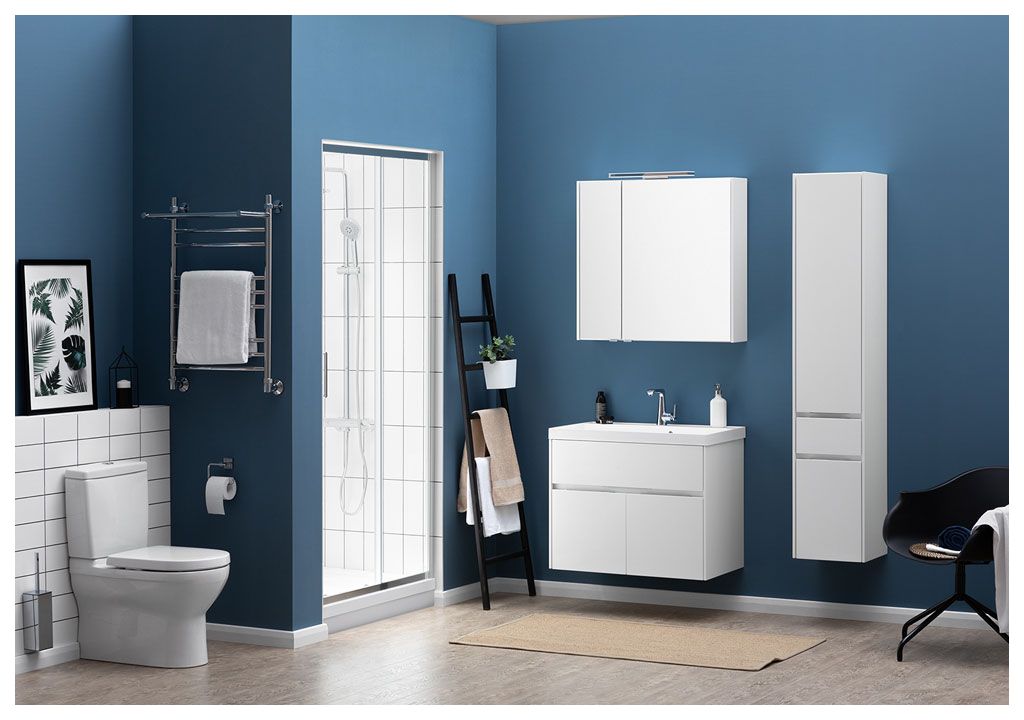 Шкаф-пенал для ванной Aquanet Латина 35 белый 00179606 - Вид №4