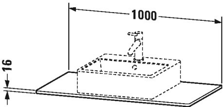 XS060E08686 XSquare Консоль Капучино глянцевый лак Duravit - Вид №1