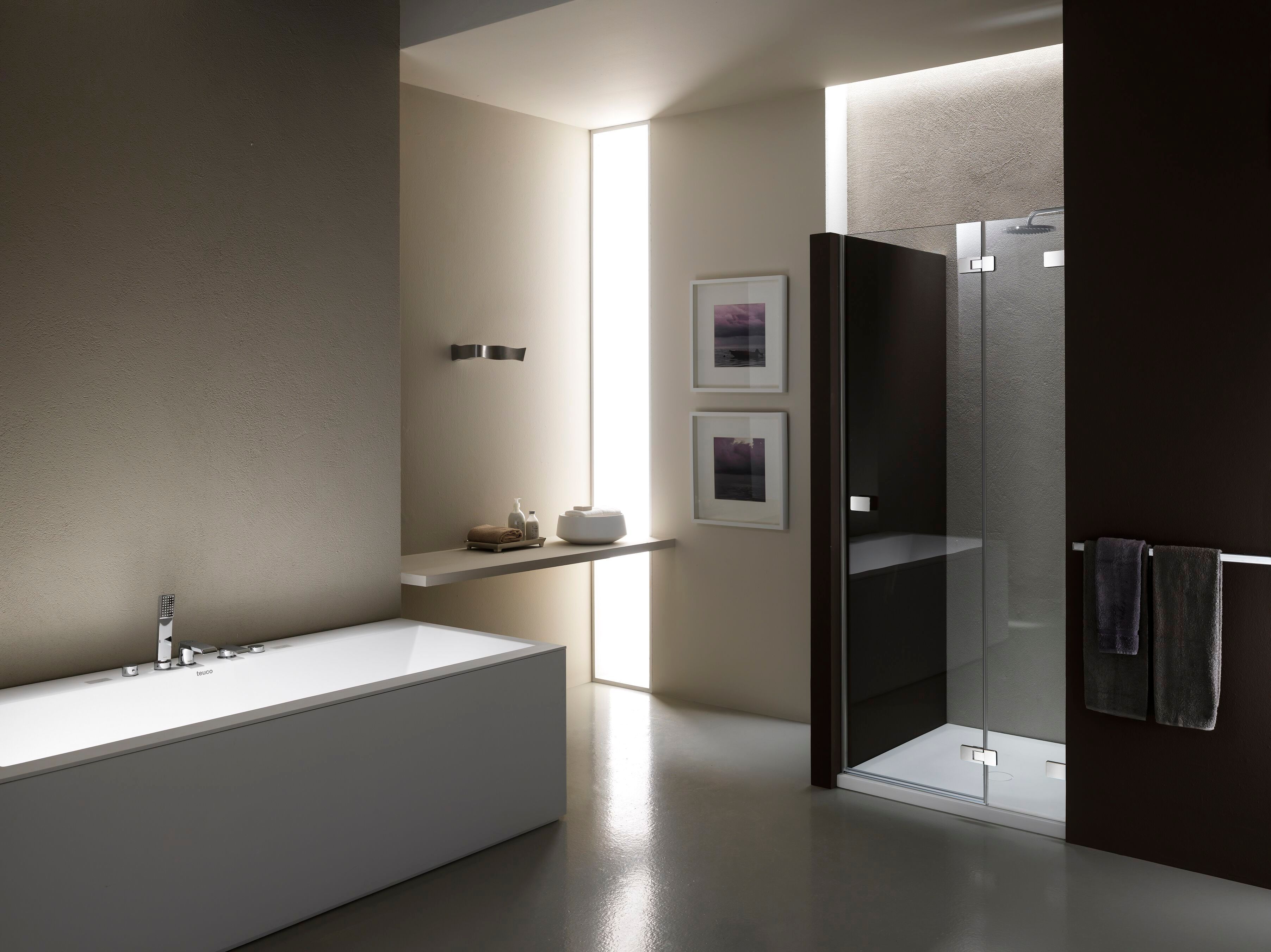 Стеклянная ниша душевая кабина с распашной дверью Provex Industrie X-Line ARCH-00140026