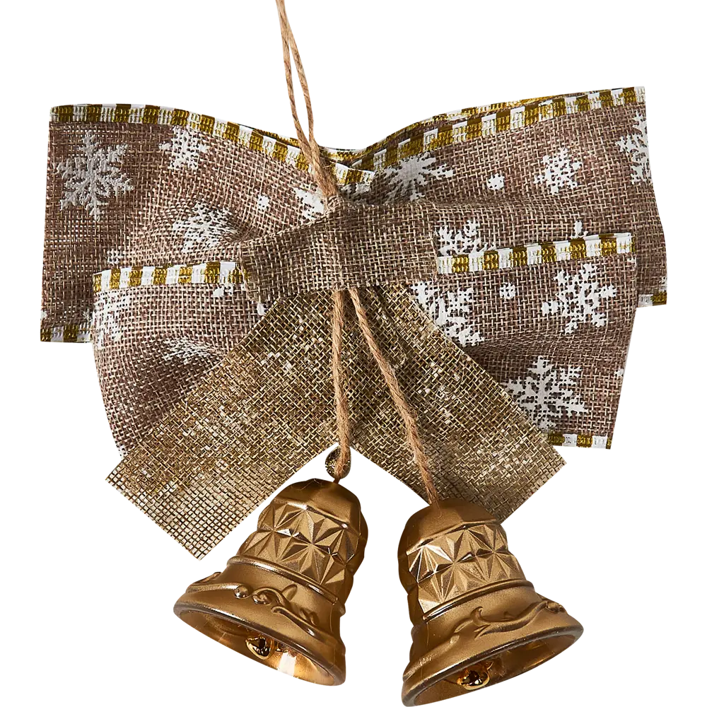 84884207 Новогоднее украшение Колокольчики 15x15 см цвет золотой STLM-0950995 Santreyd  - Вид №1