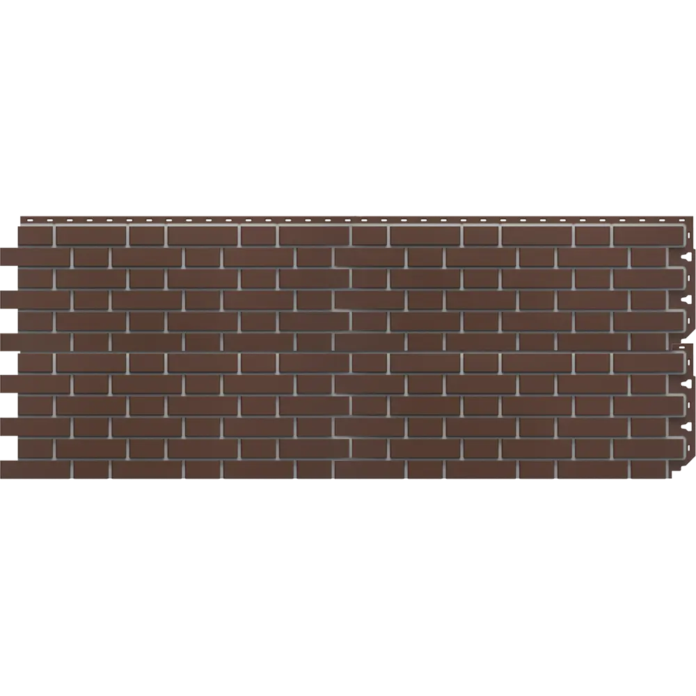 Фасадная панель Dacha Кирпич гладкий тёмно-коричневый 0.46 м² Флемиш STLM-2132488 - Вид №2