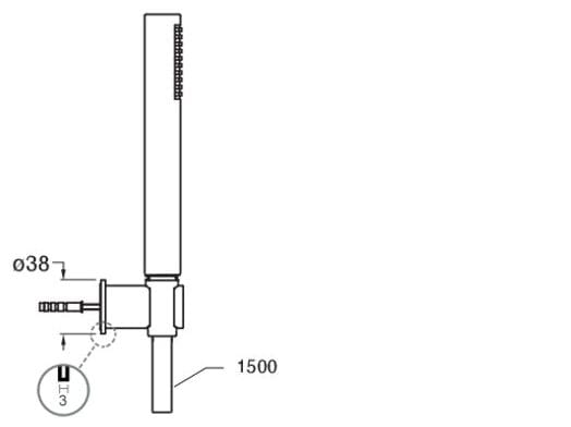 Настенный ручной душ с системой защиты от накипи с гибким CRISTINA Rubinetterie дополнения для душа / ванны / умывальника-Shower &amp ARCH-00099486 - Вид №2
