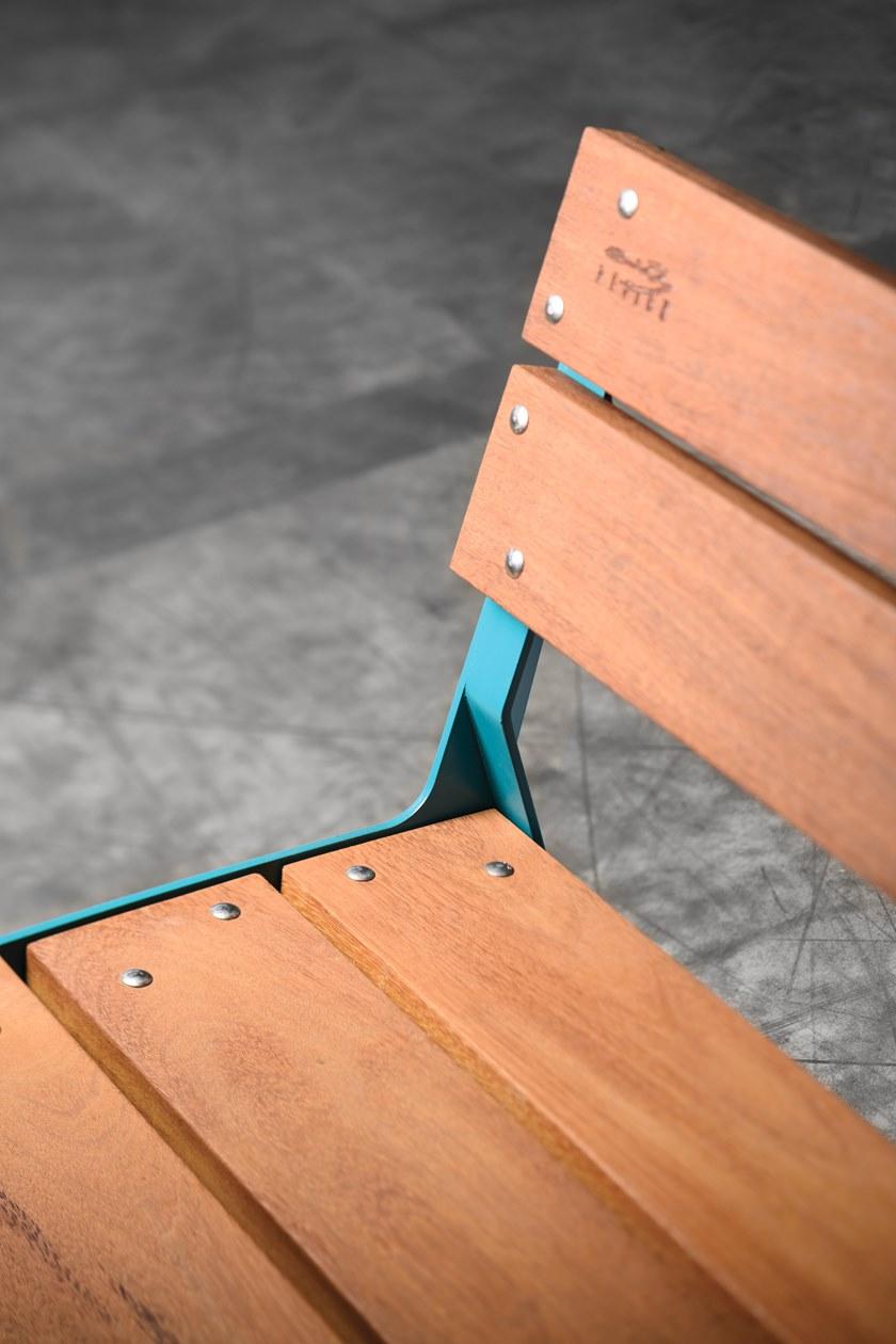 City Design Скамья из стали и дерева со спинкой Noale Noale w - Вид №1