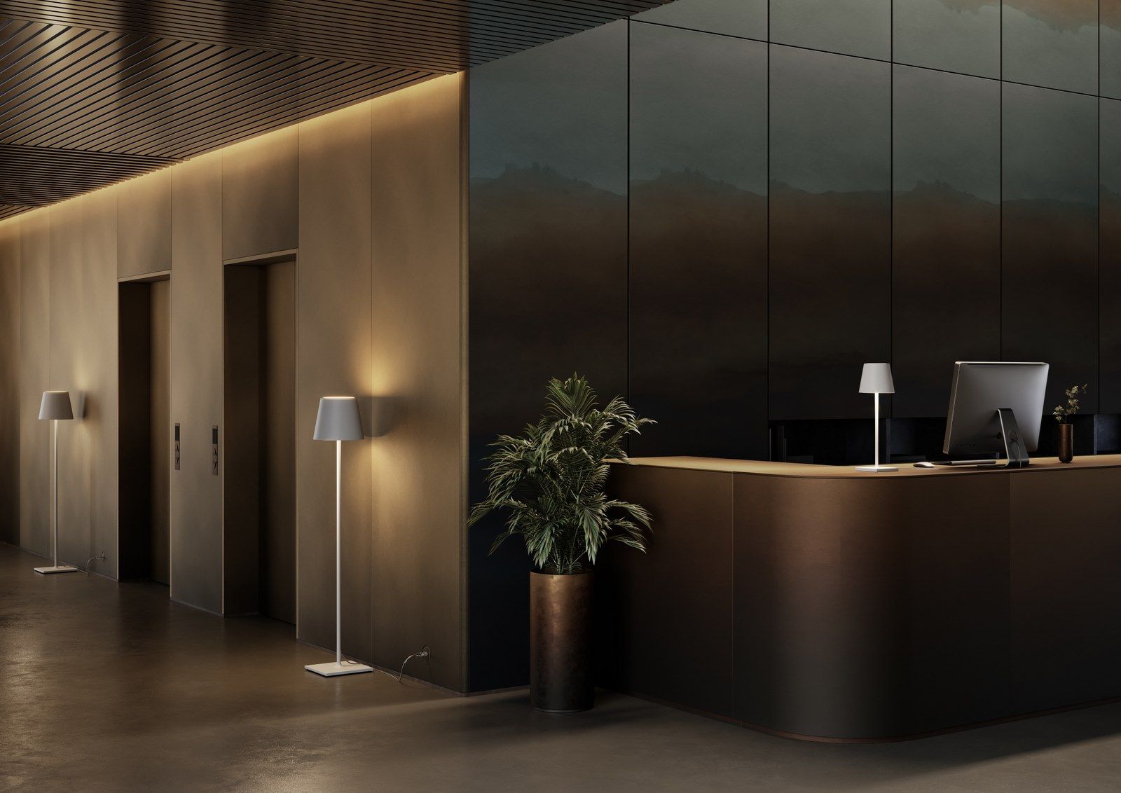 Заливка формы алюминия настольная лампа Zafferano Poldina230V ARCH-00114599 - Вид №2