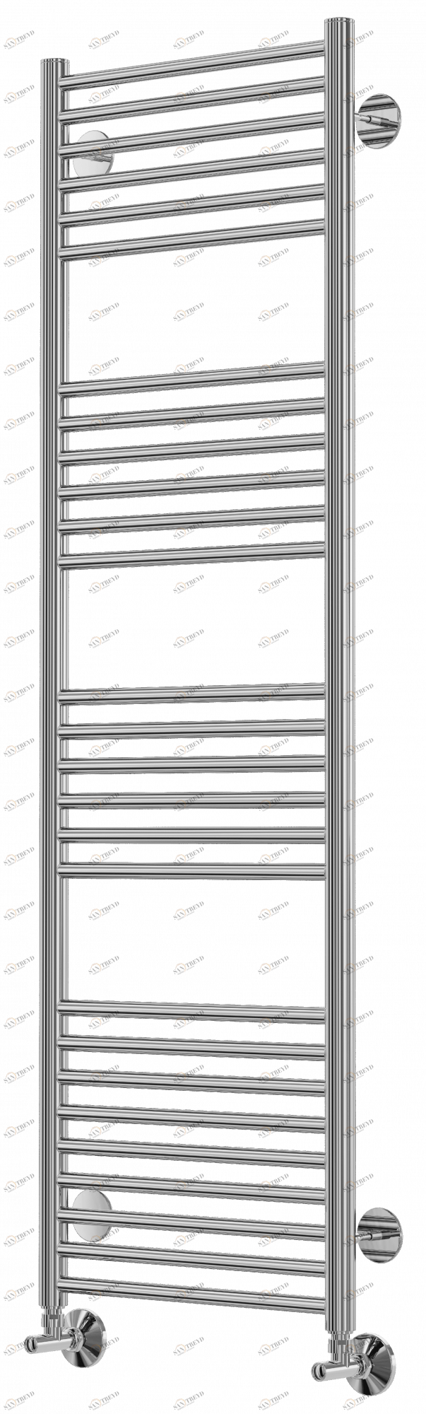 4660059582283 СТАНДАРТ Аврора П27 400х1390 (9+6+6+6) Полотенцесушитель TERMINUS RAL 9003 матовый