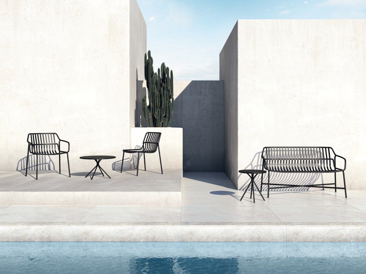 Круглый журнальный столик из стали с порошковым покрытием Brunner crona steel ARCH-00068976 - Вид №3