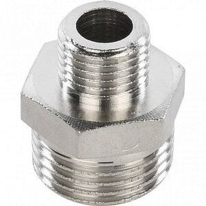 Ниппель переходной НН 3/8х1/4" никель STOUT