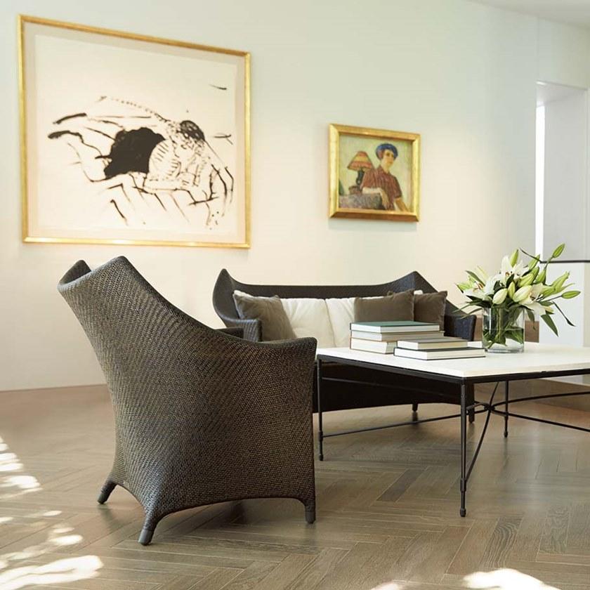 JANUS et Cie Квадратный журнальный столик из смолы и нержавеющей стали Amalfi sun-id-1381348 - Вид №7