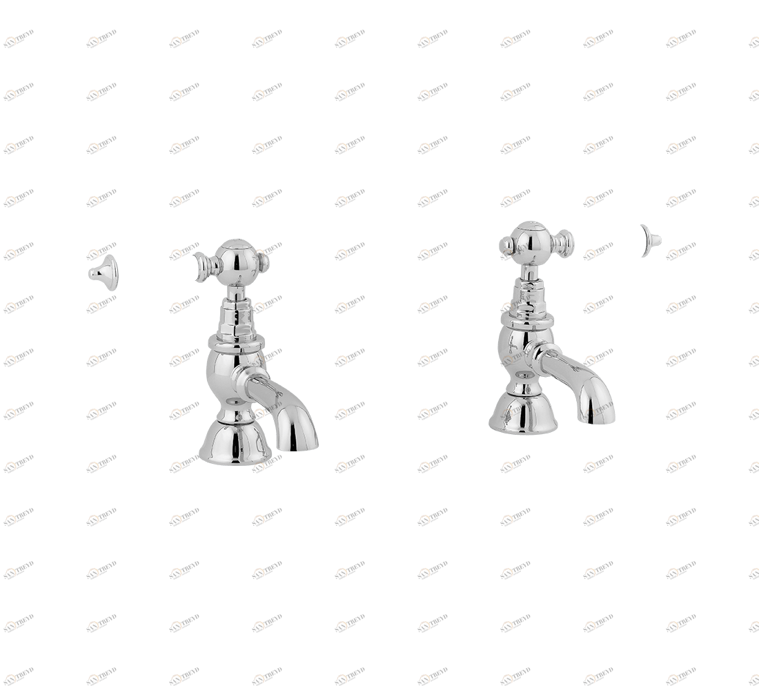 Gentry Home Смеситель для раковины мостик на 2 отверстия 200мм Berkeley Хром GH100922 