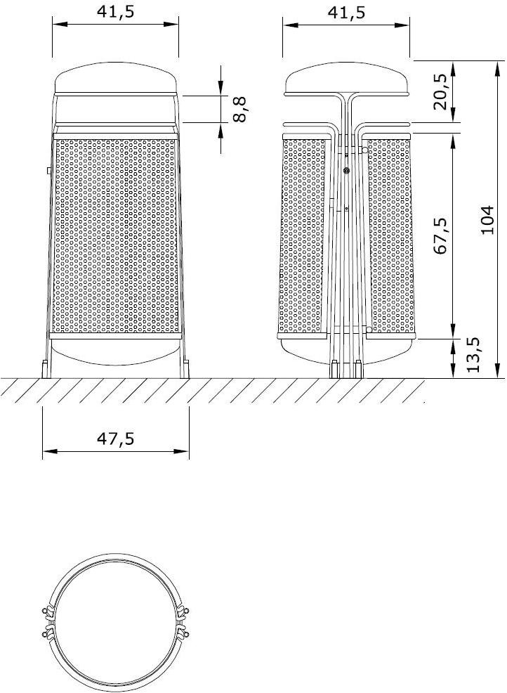 Euroform W Контейнер для мусора из металла Ambiente 272, 273, 273a - Вид №6