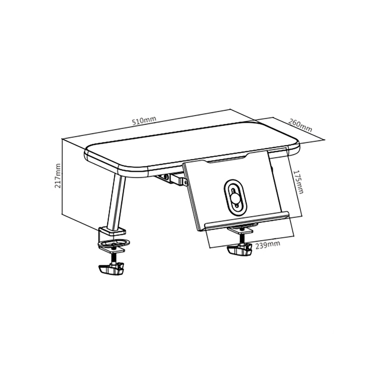 Полка для книг серая FunDesk Grey SS16 FUNDESK  00-3948516 Белый;серый Santreyd  - Вид №9