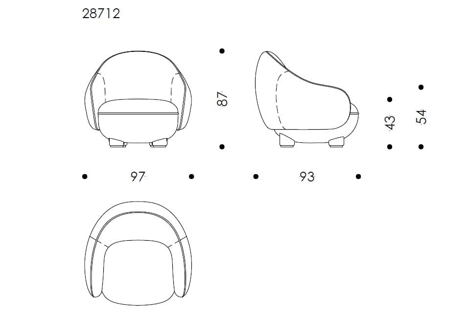 Тканевое кресло с подлокотниками Wittmann Колинас ARCH-00148142 - Вид №4