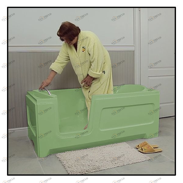 Ванна с дверцей Akcjum Relax 160-80-LH-S лежачая левосторонняя салатовая RELAX16080LHS