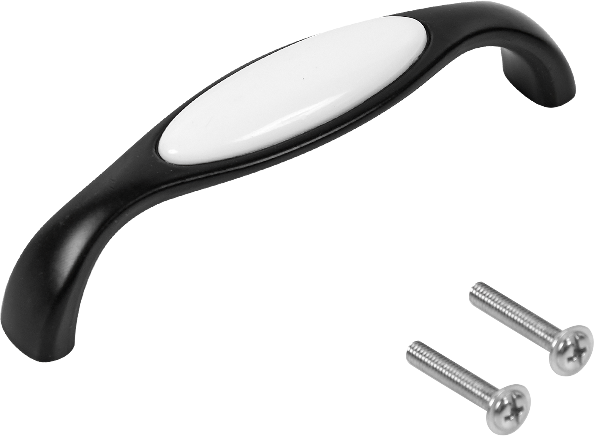 82334650 Ручка-скоба L4.004.96BL 96 мм, цвет чёрный/белый STLM-0024779 Santreyd  - Вид №3