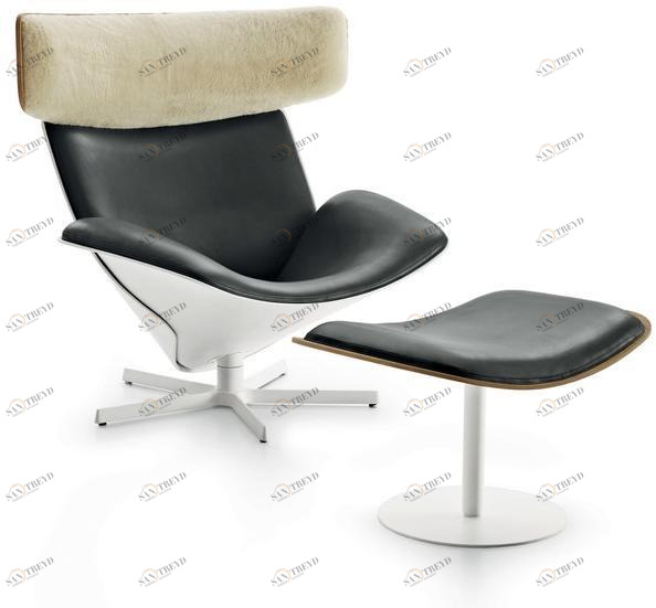 B&B Italia 5-спицевое поворотное кресло с подголовником Almora sun-id-1437442