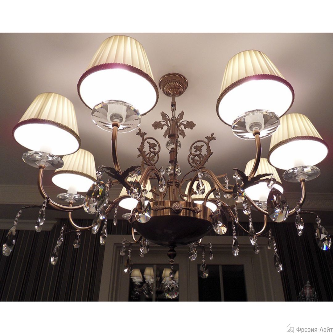 Masiero Primadonna 8 G01 cut crystal люстра подвесная 90618