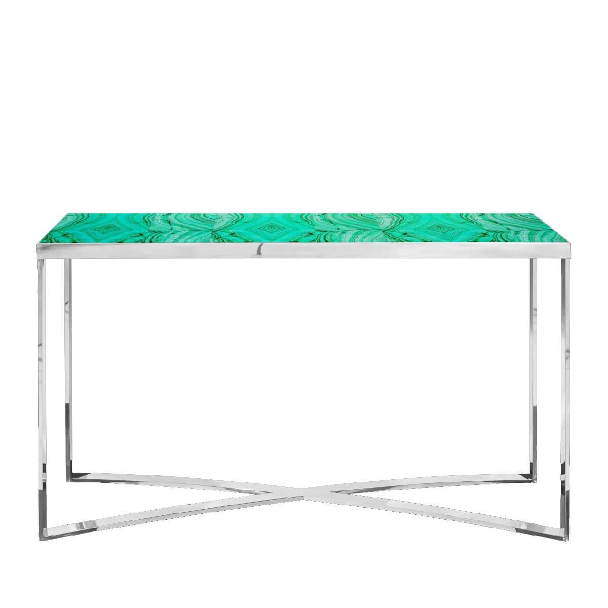 450094-85 ABHIKA КОНСОЛЬ CHROMO X H95 152,5X52,5 TURQUOISE 