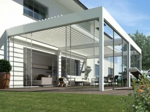 SUNROOM Пергола с регулируемыми жалюзи и сдвижной крышкой Outdoor /pergole bioclimatiche