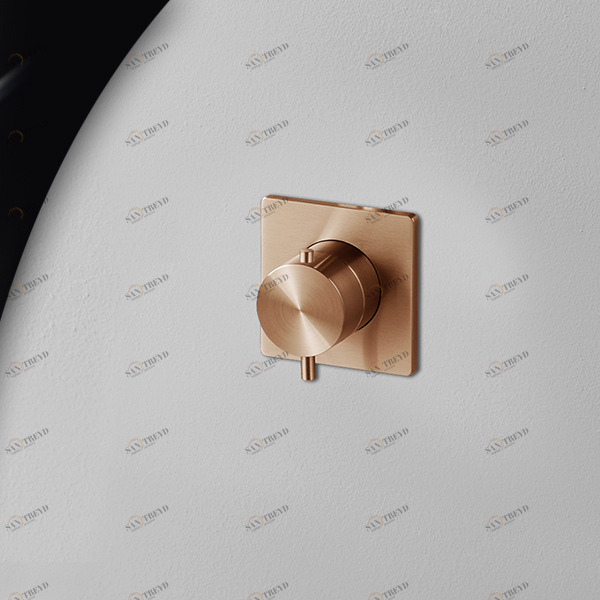 Термостат для душа розовое золото AICO Radomonte TER90R