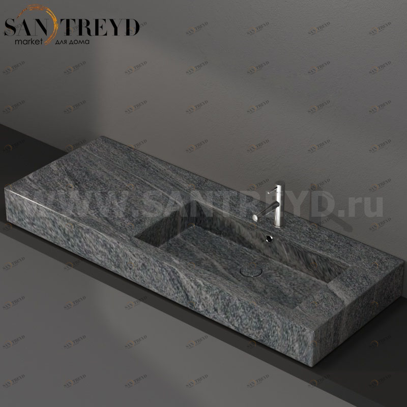 IN136DASG Накладная раковина на столешницу  прямоугольная Ceramica Globo INCANTHO