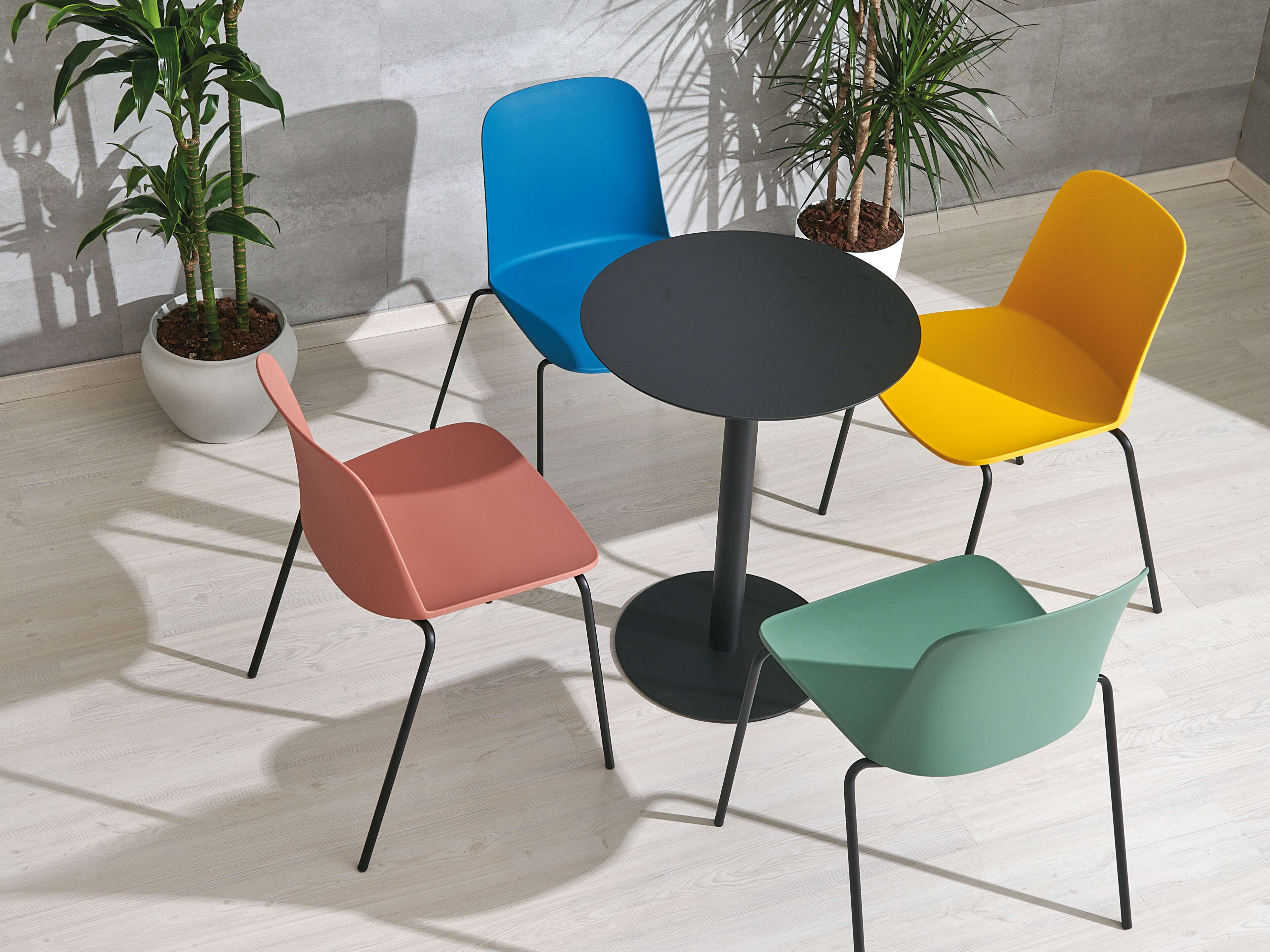 Стул на 4 ножки из окрашенного металла AP Factor Charlotte ARCH-00095798 - Вид №2