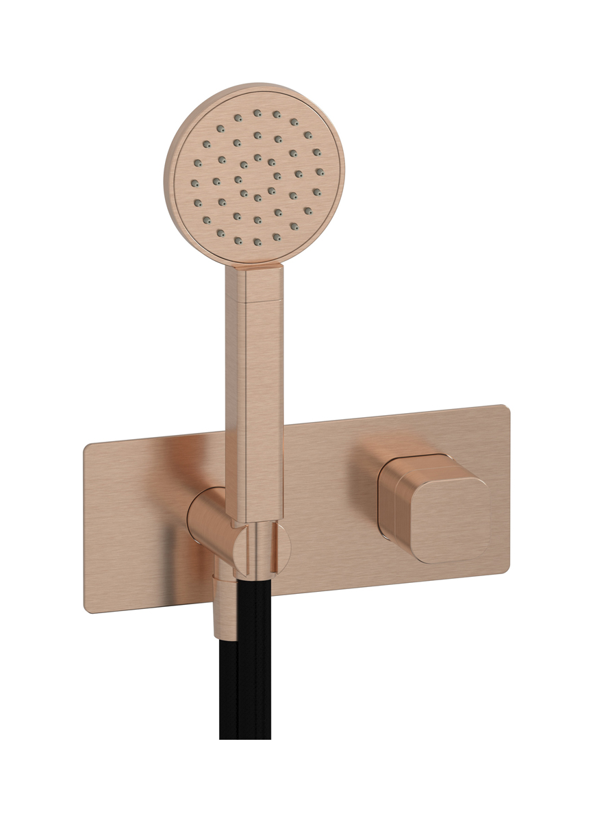 Комплект внешних частей для гигиенического душа с прогрессивным смесителем WE ARE IB eo716sr_1 Brushed Rose Gold Elio