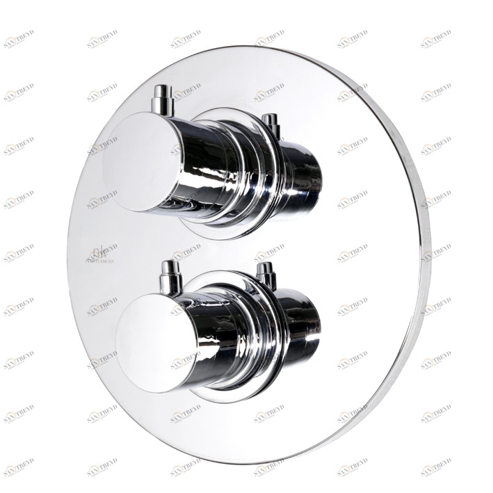 BASIC - Термостат скрытого монтажа 1-ходовой 1/2 '' с восковым термостатическим элементом. Расход 25 л / мин. при 3 бар. Встроенный обратный клапан. Остановка безопасности при 38ºC.  Basic NOKEN 100059730  CHROME