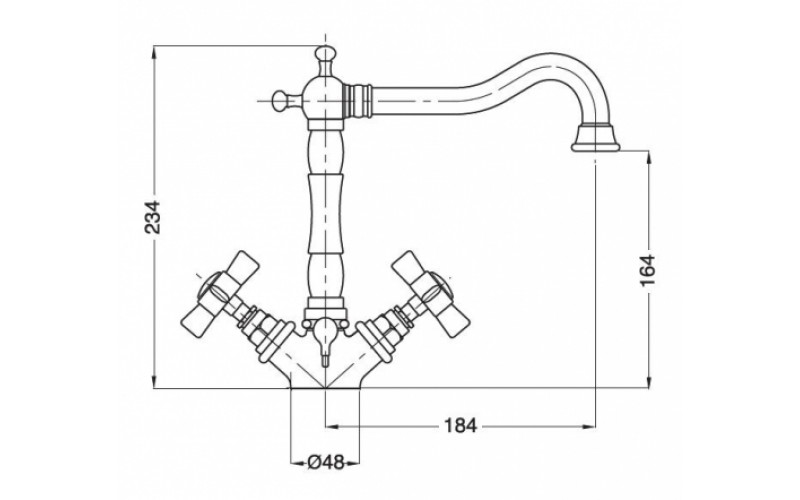 Смеситель MIGLIORE Princeton ML.PRN-834.BR для раковины - бронза  - Вид №3