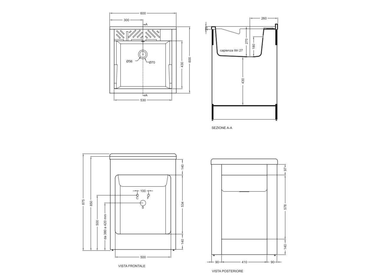 Шкаф для белья из АБС-пластика с дверцами на открытом воздухе COLAVENE Лавакрил ARCH-00015149 - Вид №12