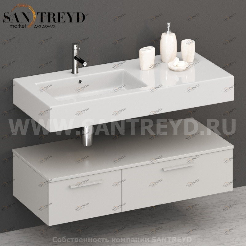 T11552BT2 Столешницы для использования в сочетании с тумбами и открытыми тумбами 115 см серая Globo ARREDO WOOD Италия Ceramica Globo