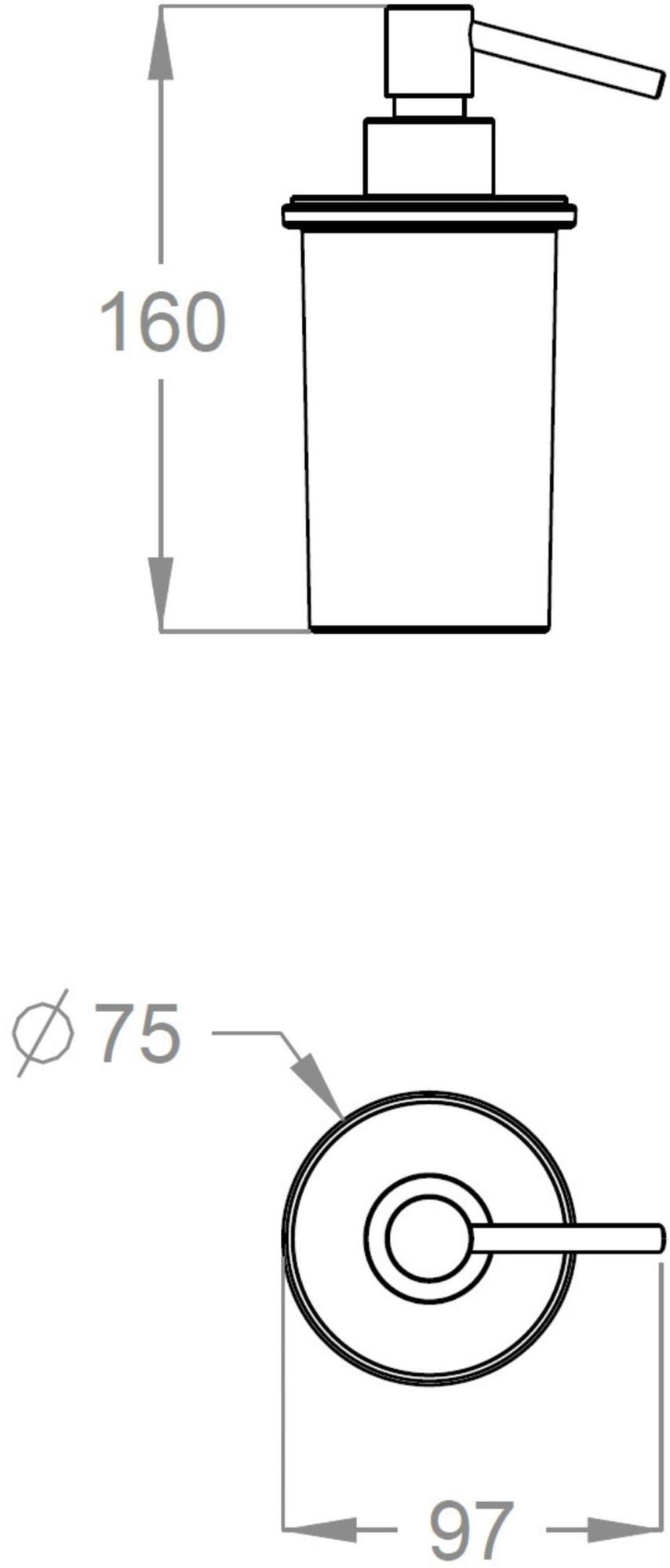 Fir Italia Дозатор мыла из стекла Accessoriessteel Abin01c - Вид №2