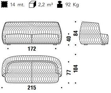 Moroso Съемный тканевый диван Redondo sun-id-1350461 - Вид №12