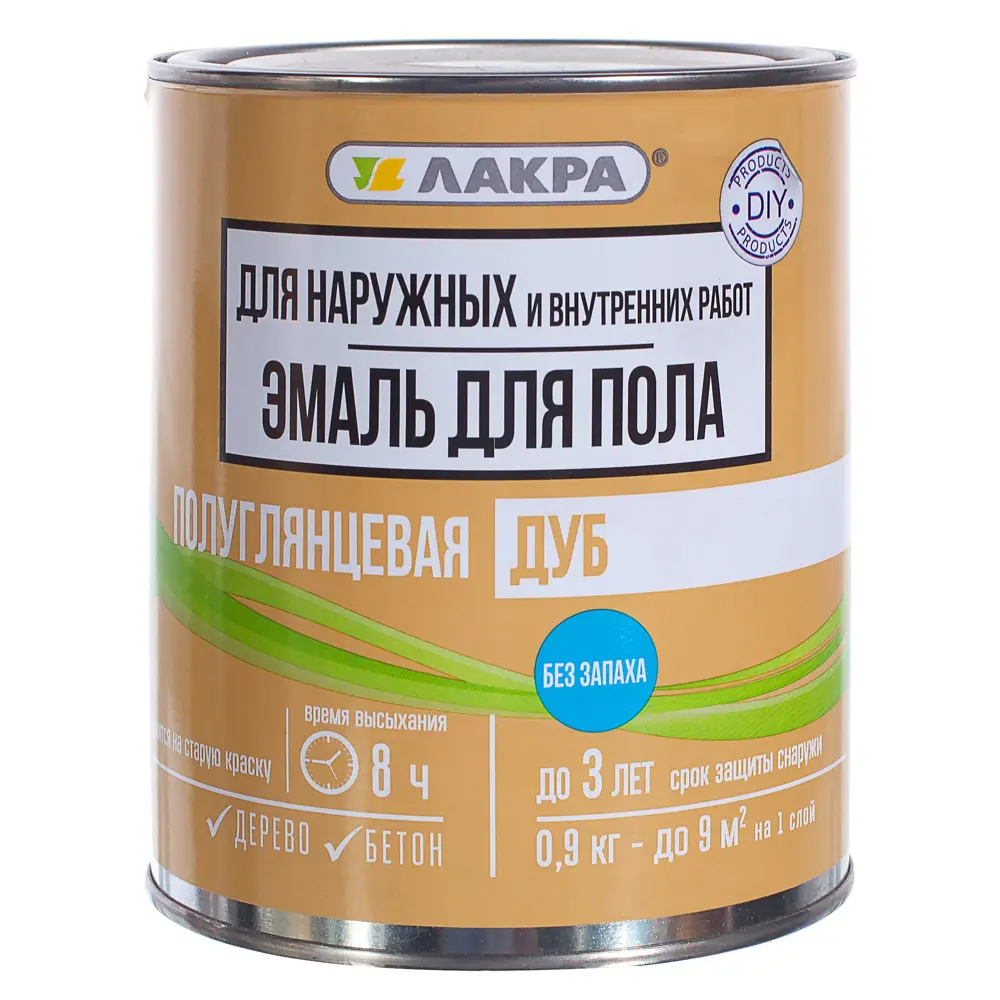 Эмаль для пола Лакра DIY цвет дуб 0.9 кг STLM-2207698 - Вид №2