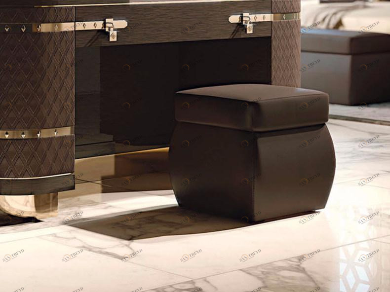 Turri Квадратный кожаный пуф с обивкой Diamond sun-id-1347545