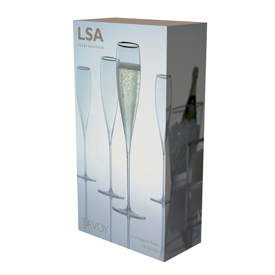 G246-07-301 Набор бокалов для шампанского savoy, 200 мл, 2 шт. LSA International  - Вид №5