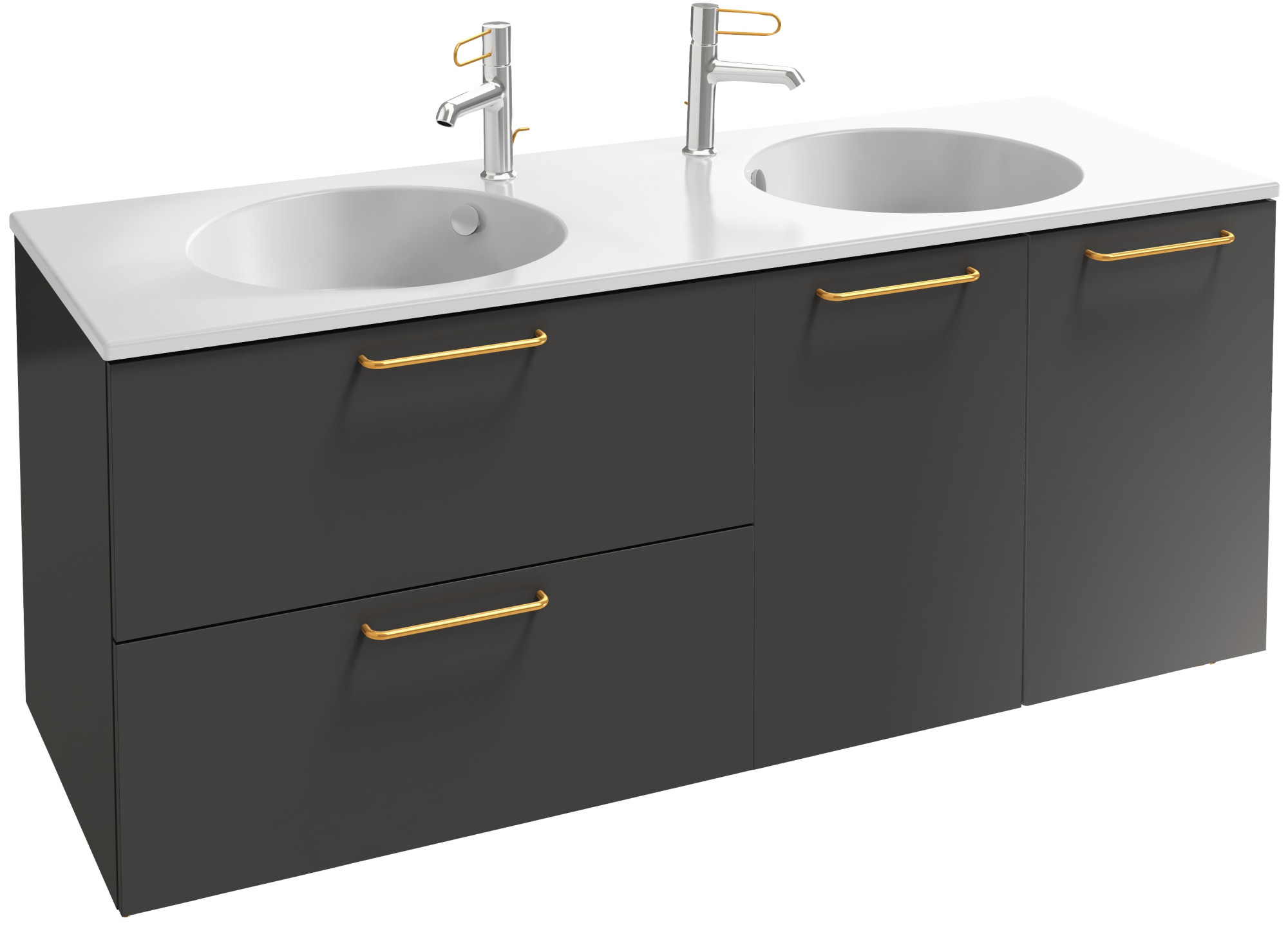 EB2546-R8-E10 Тумба для столешницы 140 см, 2 ящика/2 дверцы, золотая ручка JACOB DELAFON ODÉON RIVE GAUCHE ODEON RIVE GAUCHE