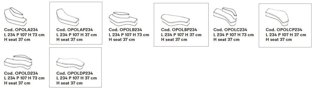 Tacchini Скамейка из ткани Polar sun-id-1431015 - Вид №1