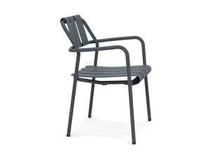 Алюминиевый штабелируемый садовый стул с подлокотниками