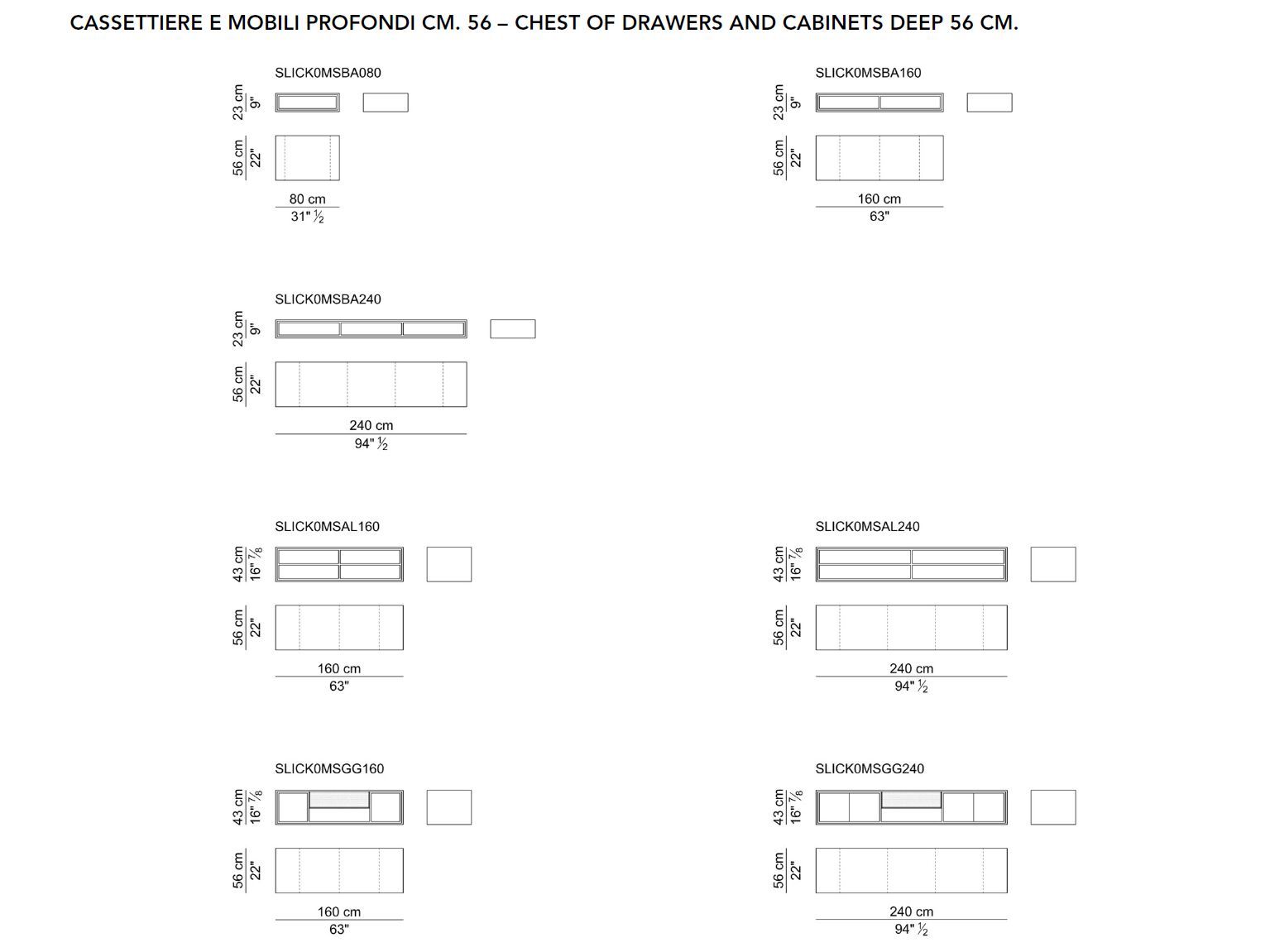 Низкий кожаный шкаф для телевизора с ящиками i 4 Mariani Slick ARCH-00049762 - Вид №6