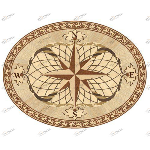 Художественный паркет Da Vinci Розетка 26-090 Дуб Селект (Гладкая) х1000диаметр мм 260090090