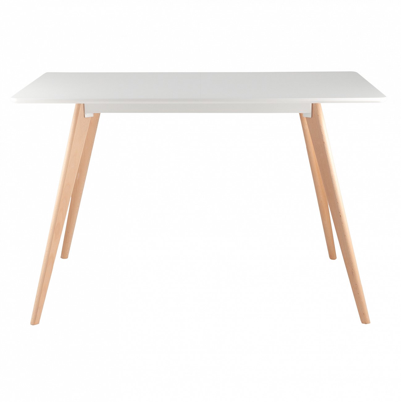 Обеденный стол белый с деревянными ножками 120х60 см Eames Frank STOOL GROUP  00-3881918 Белый  - Вид №1