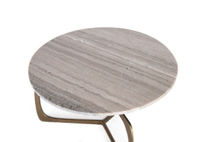 Круглый мраморный журнальный столик