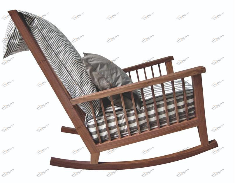 Gervasoni Кресло-качалка с подлокотниками Gray sun-id-1462117